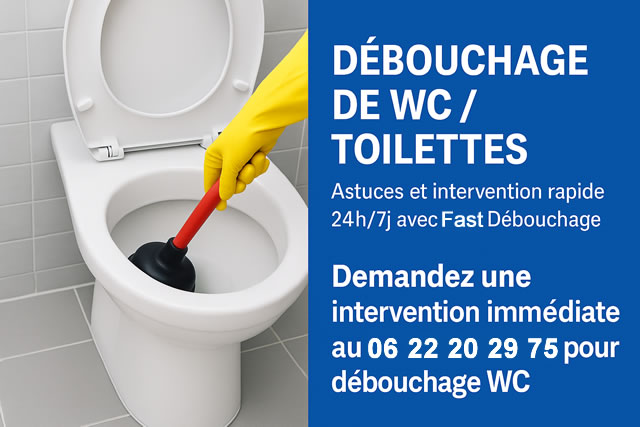 WC bouchés : astuces et intervention 24h/7j pour déboucher